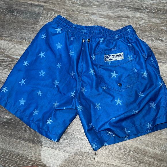 Trunks Surf & Swim Co. Blue Palm Trees Size Small - Picture 2 of 4